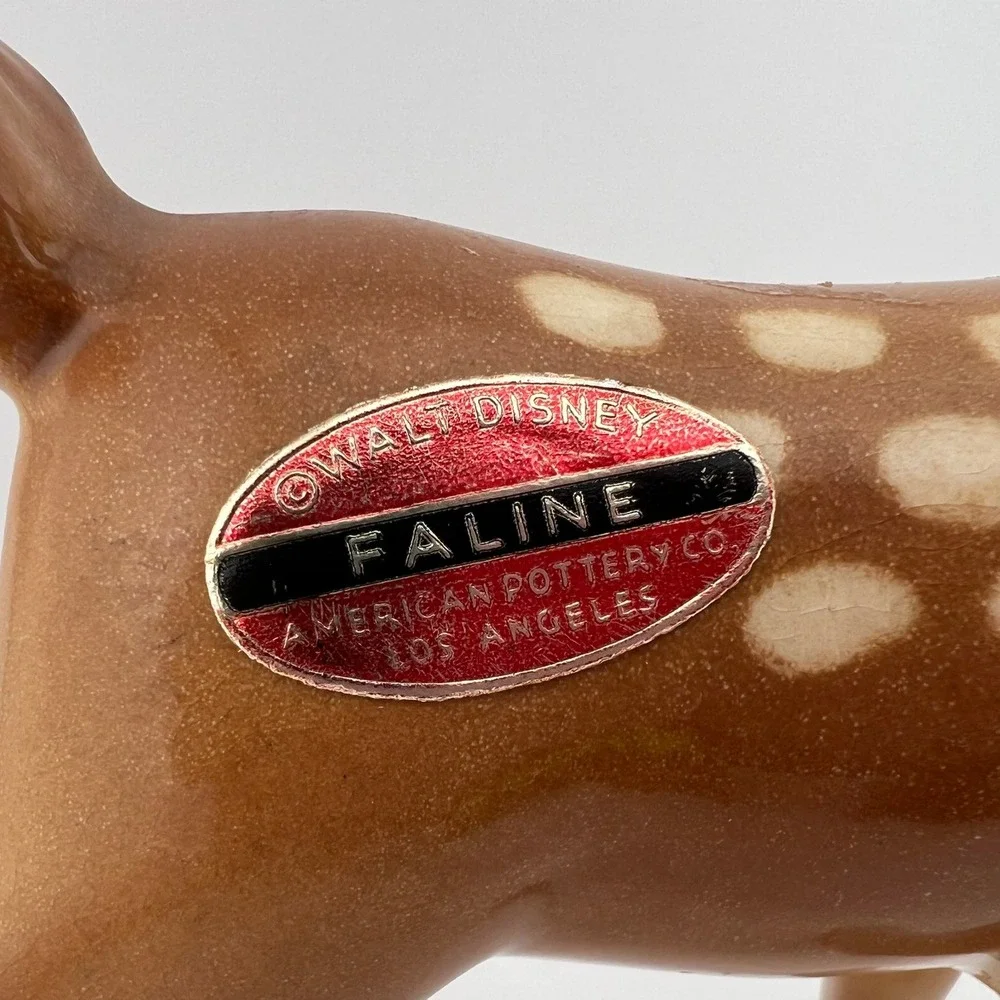 Vintage Walt Disney Faline Figurine American Pottery Los Angeles 1940s Bambi